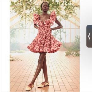 Zimmermann Lovestruck Pleated Mini Dress AU 0P
